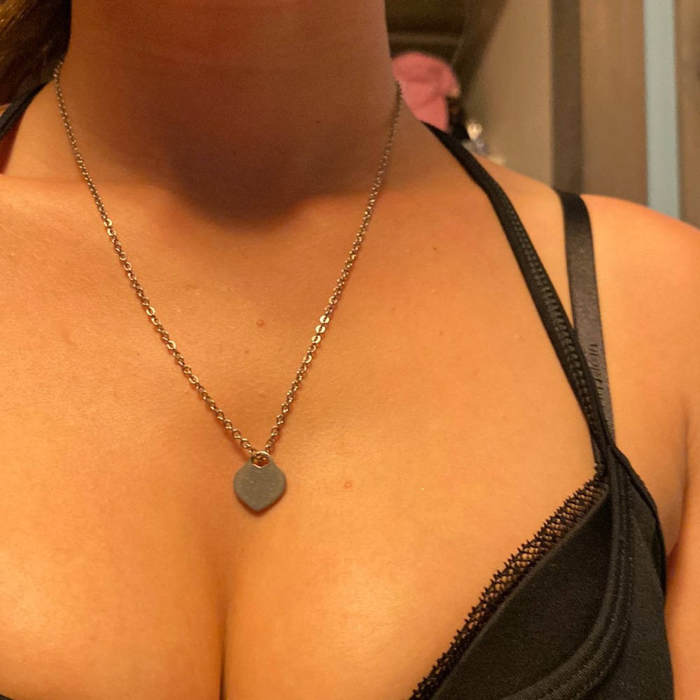 Stainless steel heart necklace handmade